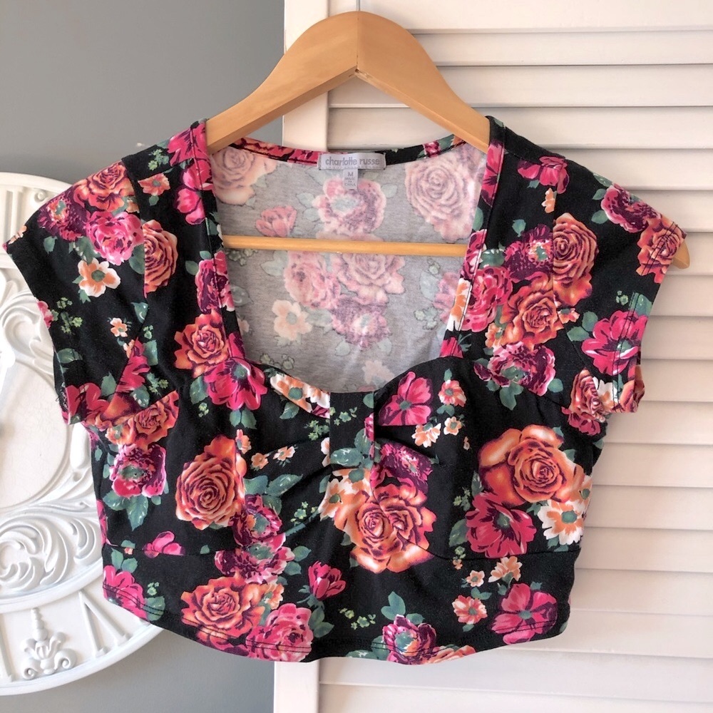 🔴Floral crop top